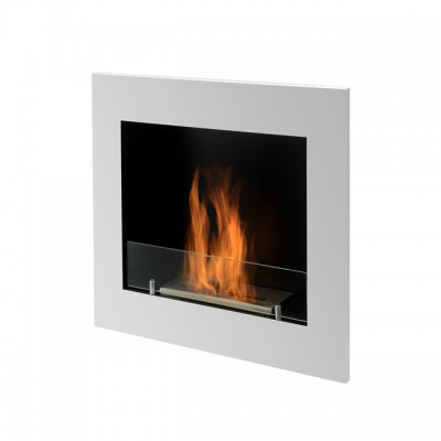 wall mounted botticino marble  fireplace ethanol